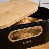 Karaca Premium Ekmek Kutusu-Saklama Kabı Hediyeli Siyah thumbnail 9