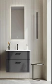 Orka Bari 65 cm Antrasit Banyo Dolabı Takımı (Ledli Ayna) - 1
