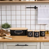 Karaca Premium Ekmek Kutusu-Saklama Kabı Hediyeli Siyah thumbnail 10