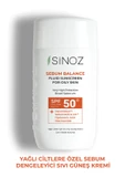 SİNOZ SPF50+ Yağlı Ciltler İçin Sıvı Yüz Güneş Kremi 50ml-Yeni Nesil Güneş Filtreleri Hibrit Formül PA++++ - 1
