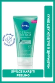 NIVEA Derma Skin Clear Sivilce Karşıtı Yüz Temizleyici Peeling 150ml, Salisilik Asit,Niasinamid,Deniz Tuzu - 1