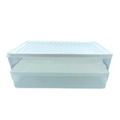 bigmate 2'li Şeffaf Saklama Kabı 2x2,5 Lt BGMT2225 Mikrodalga Buzdolabı ve Dondurucu Uyumlu Düzenleyici - 11