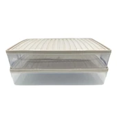 bigmate 2'li Şeffaf Saklama Kabı 2x2,5 Lt BGMT2225 Mikrodalga Buzdolabı ve Dondurucu Uyumlu Düzenleyici - 5