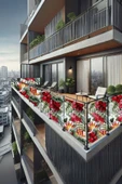 size ne lazım 60cm x 7.5m  Tropikal Yaprak Balkon Bahçe Çit Brandası  Su İtici, UV Koruyucu, Dekoratif Örtü - 5