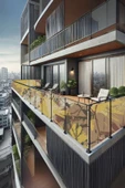 size ne lazım 100cm x 6m  Soluk Yaprak Balkon Bahçe Çit Brandası  Su İtici, UV Koruyucu, Dekoratif Örtü - 4