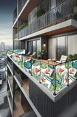 size ne lazım 60cm x 7.5m  Tropikal Yaprak Balkon Bahçe Çit Brandası  Su İtici, UV Koruyucu, Dekoratif Örtü - 7