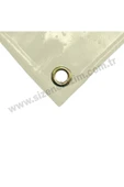 size ne lazım 50cm x 1.5m  Krem PVC Su Geçirmez Balkon Demiri Korkuluk Çit Branda - 3