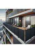 size ne lazım 50cm x 2m  Turuncu PVC Su Geçirmez Balkon Demiri Korkuluk Çit Branda - 5