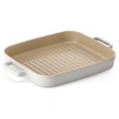 Neoflam Fika Alüminyum Döküm Dikdörtgen Izgara Tava 28 cm Metal Kulplu Grill - D-NEOF128G - 1