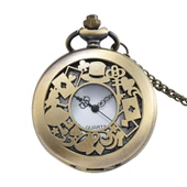 Valkyrie Alice Harikalar Diyarı Temalı Vintage Bronz Cep Saati - Kolye Köstekli Retro Hediye - 1