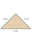 size ne lazım Su Geçirmez Üçgen Oxford Kumaş Yarasa Model Gölgelik 4.40x4.40x6.25m - 2