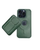 Samsung Galaxy S23 Ultra Uyumlu Standlı Kartlıklı Magsafe Wireless Şarj Özellikli Deri Cüzdan Kılıf - 5