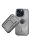 Samsung Galaxy S23 Ultra Uyumlu Standlı Kartlıklı Magsafe Wireless Şarj Özellikli Deri Cüzdan Kılıf - 6