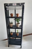 size ne lazım Portatif Balkon Bahçe Serası - Dekoratif Şeffaf Brandalı Raf - 1
