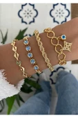 MagicStone Turquoise Stone Dörtlü Kombin Bileklik - 1
