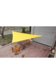 size ne lazım Sarı Üçgen Gölgelik Oxford Kumaş 190gr M²4.40 x 4.40 x 6.20 m thumbnail 1