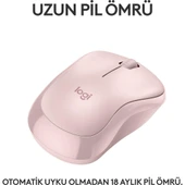 Logitech M240 Sessiz Bluetooth Mouse, Kablosuz, Kompakt, T - 4
