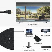 3 Port Kablolu Hdmi Switch Çoklayıcı Çoğaltıcı Splitter - 5