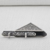 Osmanlı Tuğralı 925 Ayar Gümüş Üçgen Muska Kabı thumbnail 4