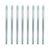 Paslanmaz Metal Adana Şiş 8 Adet - (1 Adet Şiş: 50 Cm) - 1