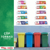 Büzgülü Çöp Torbası Çilek Kokulu Büyük Boy 10lu 65 x 70 CM - 3