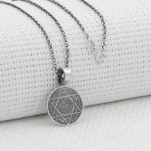 Mührü Süleyman 925 Ayar Gümüş Bayan Kolye thumbnail 1