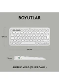 Logitech Pebble Keys 2 K380S 920-011860 Beyaz TKL Q Kablosuz Klavye - 8