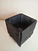 Wood&Pot Yakisugi Dış Mekan  Saksı - 28x28x30 - 1