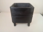 Wood&Pot Yakisugi Dış Mekan  Saksı - 28x28x30 - 2