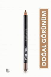 Flormar Özel Fırça Kapaklı Kaş Kalemi (Açık Kahverengi) - Eyebrow Pencil - 401 - 8690604109418 0717005 - 1