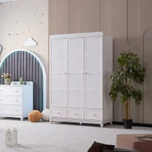 BERLİN MDF BEBEK ODASI TAKIMI - BEYAZ - 2