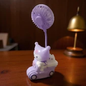 KUROMİ MASA LAMBASI MİNİ FAN KALEMTRAŞ MİNİ VANTİLATÖR USB ŞARJLI thumbnail 2