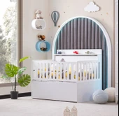 BERLİN MDF BEBEK ODASI TAKIMI - BEYAZ - 4