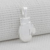 Boks Eldiveni Tasarımlı 925 Ayar Gümüş Kolye Ucu Büyük Boy thumbnail 1