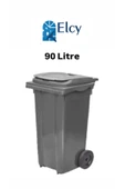 ELCY Tıbbi Atık Plastik Çöp Konteyneri Gri 90LT Plastik Konteyner Isıya Karşı Dayanıklı A Kalite - 1