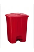 ELCY Pedallı Plastik 65 LT Kırmızı Çöp Kovası - 2