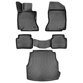 Rizline Citroen C4X Elektrikli 2025 Model 3D Havuzlu Paspas ve Bagaj Havuzu Set thumbnail 2