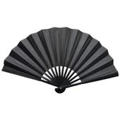 Plastik Kumaş Yelpaze 12 li Siyah - 1