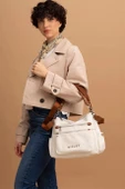 FERMUARLI BEJ KADIN ÇAPRAZ ÇANTA 029-2Y4 thumbnail 3