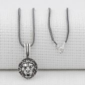 Aslan Figürlü 925 Ayar Gümüş Kolye thumbnail 2