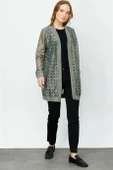 DELİKLİ HAKİ UZUN KADIN  HIRKA 36927-2Y4 - 3