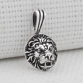 Aslan Figürlü 925 Ayar Gümüş Kolye Ucu thumbnail 1