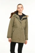 LUMBERJACK KAPÜŞONLU HAKİ KADIN MONT  WL-JANE-2K4 - 1