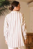 ARKASI UZUN ÇİZGİLİ KADIN GÖMLEK  33797-2Y4 thumbnail 5