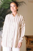 ARKASI UZUN ÇİZGİLİ KADIN GÖMLEK  33797-2Y4 thumbnail 1