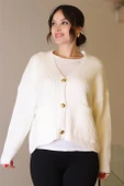 GOLD DÜĞMELİ UZUN KOLLU EKRU KADIN CEKET 94162-2K4 thumbnail 1