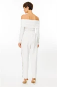 BELİ LASTİKLİ EKRU KADIN PANTOLON 04101-2K5 - 5