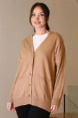 CEPLİ UZUN KOLLU CAMEL KADIN HIRKA 5480-2K5 - 1