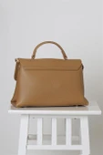 KISA SAPLI DERİ CAMEL KADIN KOL ÇANTASI 2345-2Y5 thumbnail 3