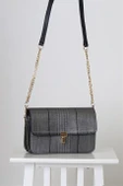 ZİNCİRLİ GRİ DESENLİ KADIN ÇANTA  7282-2K4 - 1